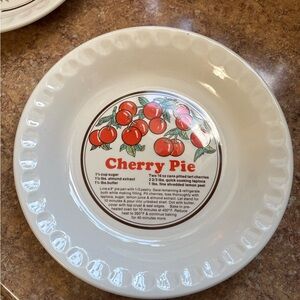 Cherry Pie Decorative Ceramic Pie Plate
